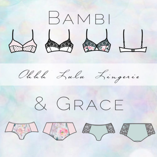 Bra and Panties Sewing Pattern Set for Ohh Lulu Bambi Bralette and Jane  Panties for Woven Fabrics Instant Download 