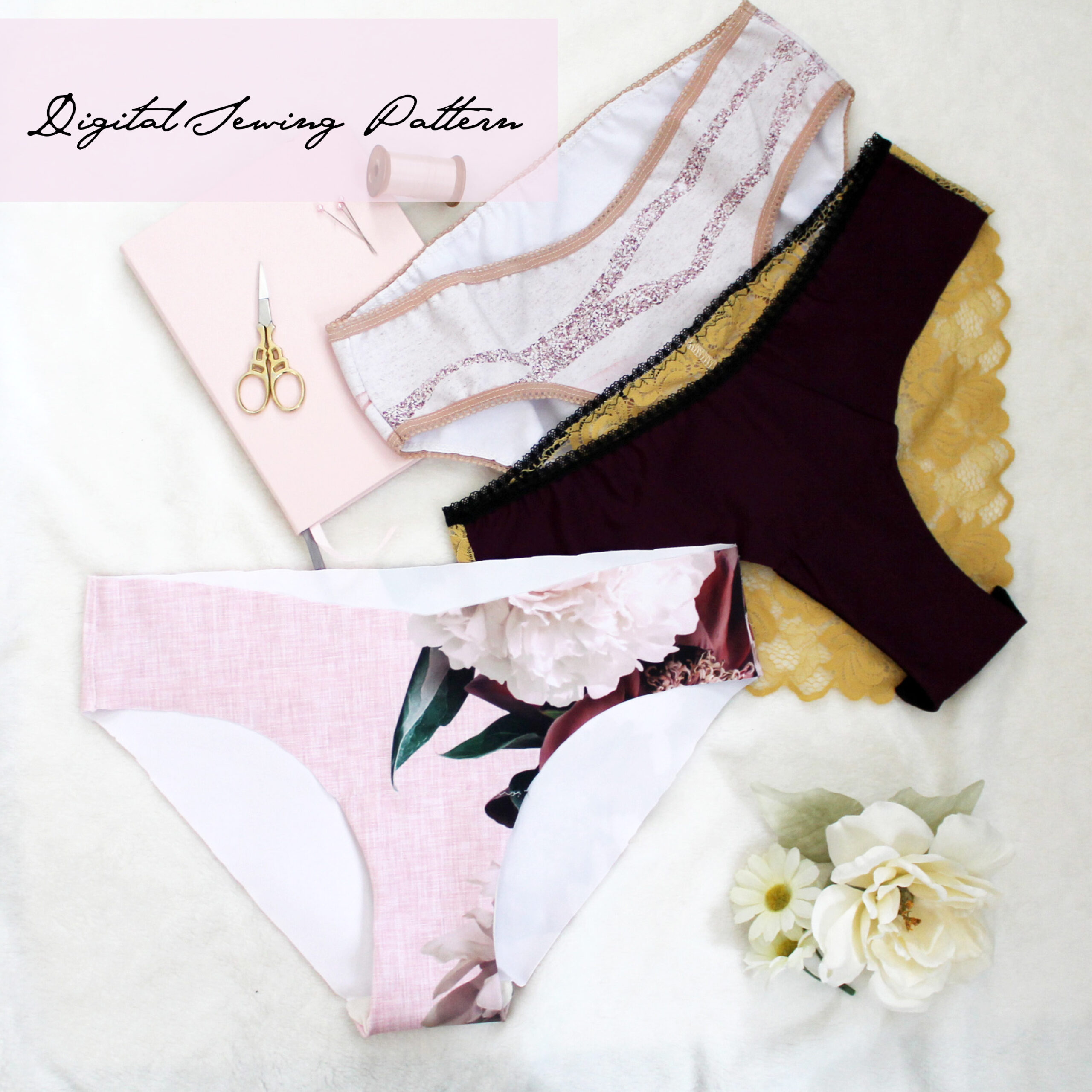 1940's Bra, Knickers and Cami-knickers PDF Lingerie Knitting Pattern